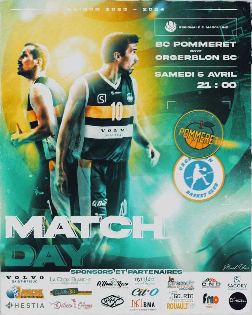 Affiche 2 basket club pommeret